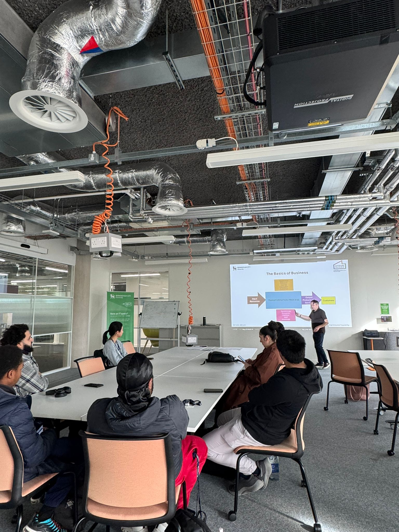 A presentation during Week 3 of BCU Innovation Labs